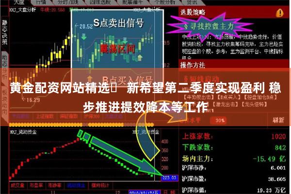 黄金配资网站精选	 新希望第二季度实现盈利 稳步推进提效降本等工作